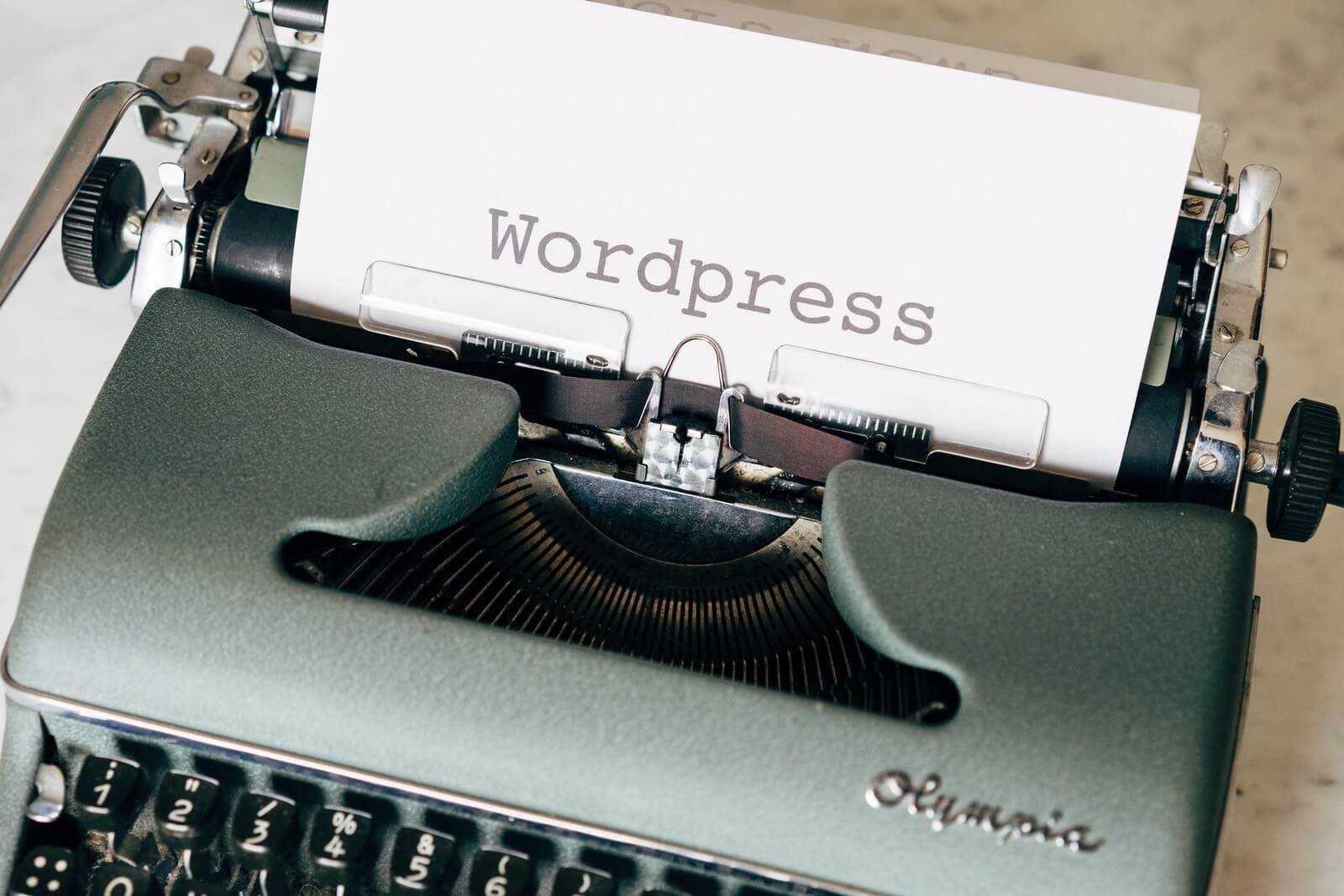 WordPress written on TypeWriter